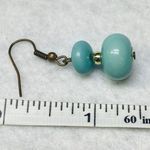 Earrings Two Pair Dangle Hook Pierced Shade of Blue, Teal, Pale Green Subjective Photo 9