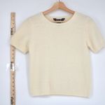 Rafaella Chic Cream Short Sleeve Sweater - Lambs Wool & Rabbit Hair Photo 0