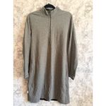 Tommy Bahama  Gray Long Sleeve‎ Quarter Zip Reversible Dress Womens Large Photo 2