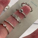 Boutique Assorted size 9 silver rings with new on card rings Photo 3