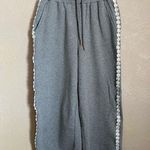 Ban.do Daisy Chain Wide Leg Sweatpants Gray Small Photo 1