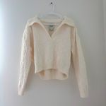 Abercrombie & Fitch Abercrombie Checkerboard Stitch Notch-Neck Sweater Photo 1