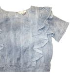 Love Shack Fancy NWT Natasha Mini in Washed Denim Hand Dye Ruffle Cotton Dress M Photo 7
