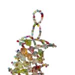 Colorful Glass Chip & Seed Beaded Lattice Stretch Wide Bracelet Photo 13