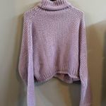 Anthropologie Moth Oversized Purple Turtleneck Wool Blend Sweater Photo 5