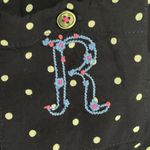 Maeve  Navy Shirt White Polka Dots Embroidered R Added Size‎ XSmall EUC Photo 3