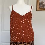 Madewell  EUC 6 burnt orange Polka Dot Button-Up Cami Top Photo 4