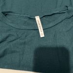 Dark Green Long Sleeve Ribbed Top Photo 1