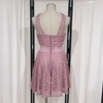 City Studio Juniors' Dusty Pink Lace Fit & Flare Homecoming Party Dress Size 9 Photo 6