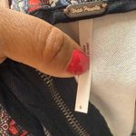 Free People Denim Mini Skirt Paisley Print Boho Bohemian Size 8 Photo 2