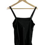 VINTAGE Women’s Satin Square Neck Ruffle Bust Camisole Blouse Black OS Size undefined Photo 2