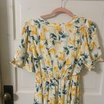 Ces Femme Floral Maxi Dress in Yellow and Green White Size L Photo 4