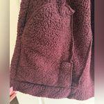 American Eagle Burgunday Sherpa Cardigan With Hood Size XS Photo 4