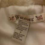 Forever 21 white faux fur crop coat size medium Photo 6