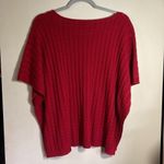 Mud Pie  Ladies one size deep red poncho style sweater Photo 2