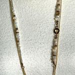 Women’s Boho Double Strand Mixed Bead Fringe Tassel Gold Tone Medallion Necklace Photo 2