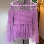Romeo + Juliet Couture Women's Size Medium Stretch Sheer Tulle Top Blouse Photo 5
