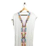 Boutique Embroidered Floral Swim Cover White Size XS Photo 5