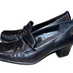Liz Claiborne  flex black leather square toe Keegan pumps size 8.5 Photo 2