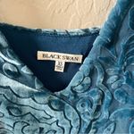 Black Swan  Blue Floral Velvet Mini Dress Photo 4