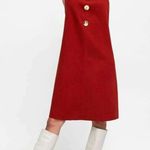 ZARA  Buttoned Loose-Fitting Square-Cut Dress Size S NEW Photo 6