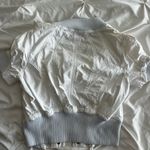 White Short Sleeve Button Photo 2