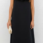 Tuckernuck  Hyacinth House Maria Ruffle Midi Dress in Black XS Photo 0