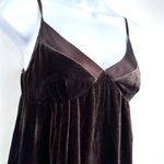Gap  Y2K Velvet Silk Blend‎ Slip Dress Sz 2 Chocolate Brown Whimigoth FairyGrunge Photo 2
