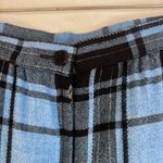 VTG Brian David Canada Tartan Plaid Skirt Blue Black Wool Blend Size Small Photo 2