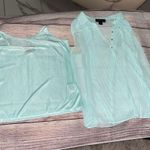 Attention Light green two piece pleated Top. Size M Photo 5