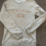 Women's Salty Wave Collection Beige St. Pete Beach Crew Neck Sweater M Brown Size M Photo 0
