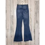 Refuge Women’s Medium Wash Flare Jeans Raw Hem – Size M Photo 3