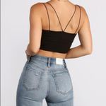 ✨ Gaze DOUBLE STRAP BASIC CROP TOP✨ Black Size L Photo 1