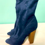 Liliana  suede navy blue‎ ankle boots with peek toe size 5 1/2 Photo 0
