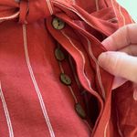 J.O.A. High Waisted Wide Leg Crop Pant with Tie Red Stripe Size Medium NWT Photo 6