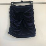Lulus Lulu’s women’s small mini skirt velvet ruched dark navy deep purple bodycon Photo 9