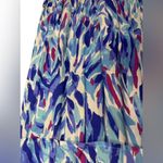 Japna  Abstract Watercolor Printed Strapless Maxi Dress Photo 2