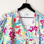 Fate Floral Print Dress Women's Size S White Photo 3