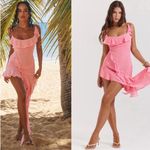 House Of CB 'Marcia' French Pink Ruffle Mini Dress NWOT size L longer Photo 1