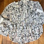 Bishop and Young Women’s  Floral Lace cropped sheer V-neck boho flouncy top Photo 5