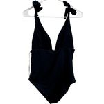 Anthropologie NWT Boamar Black Tie One Piece Swimsuit Size M Feminine Luxury Photo 1