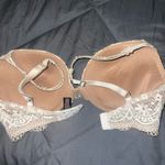Victoria's Secret Gorgeous Cream Lace crochet Very Sexy Pushup Bra 32DD Photo 7