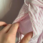 Alexis  for Target pink stripe linen blend belted dress short sleeve small L25 Photo 9