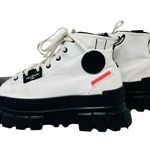 Palladium  White Revolt High Top Textile Tractor Platform Sneakers Size 7.5 Photo 1