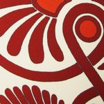 La DoubleJ Medallion Placée Stretch Pants Cream Envers Satin Sz L NWT Red Size L Photo 5