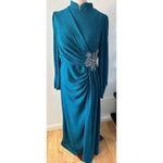 Blue/green long sleeve dress size 12 Photo 1
