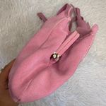 Anthropologie Vintage  Nest Pink Suede Purse Photo 8