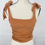 Free People  Boulevard Tie-Strap Crop Tank Top XS | Square Neck | Ruched Sides Photo 1