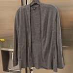 Talbots 💕💕 Open Front Short Cardigan Cotton Blend ~ Gray Medium Petite Photo 0