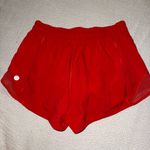 Lululemon Carnation Red Lulu 2.5” Hotty Hot Shorts Photo 1